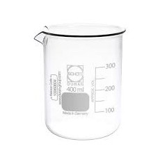 Beaker, Graduated Glass Type 1, Dual Scale, 400 mL