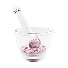 Mortar and Pestle, Flint Glass, 1 oz