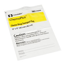 ChemoPlus Chemo Drug Transport Bag, Covidien, White, 4 mil, 12"× 15"