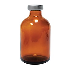 Serum Bottle with Stopper and Seal, Sterile, 20 mm